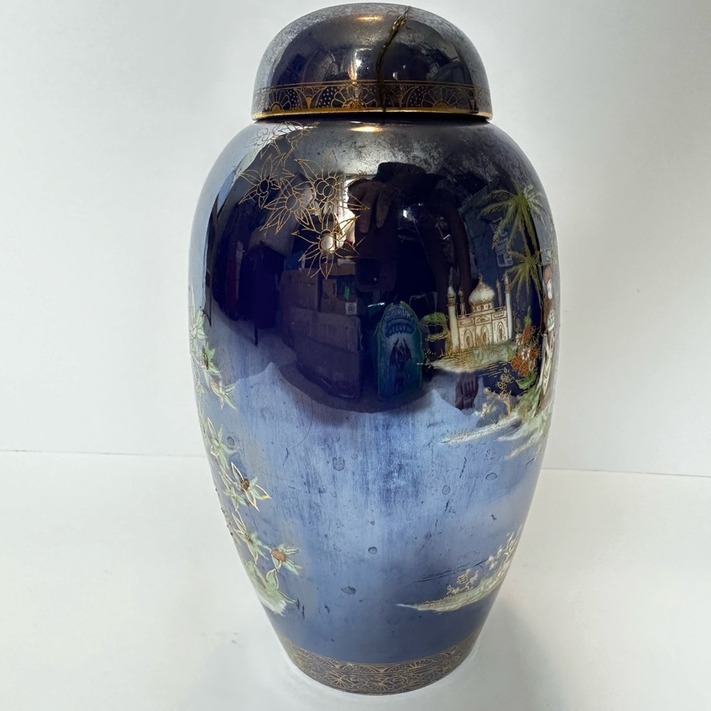 Rare Large Antique Carlton Ware Persian Pattern Vase – Collectible Decor - Picture 6 of 13